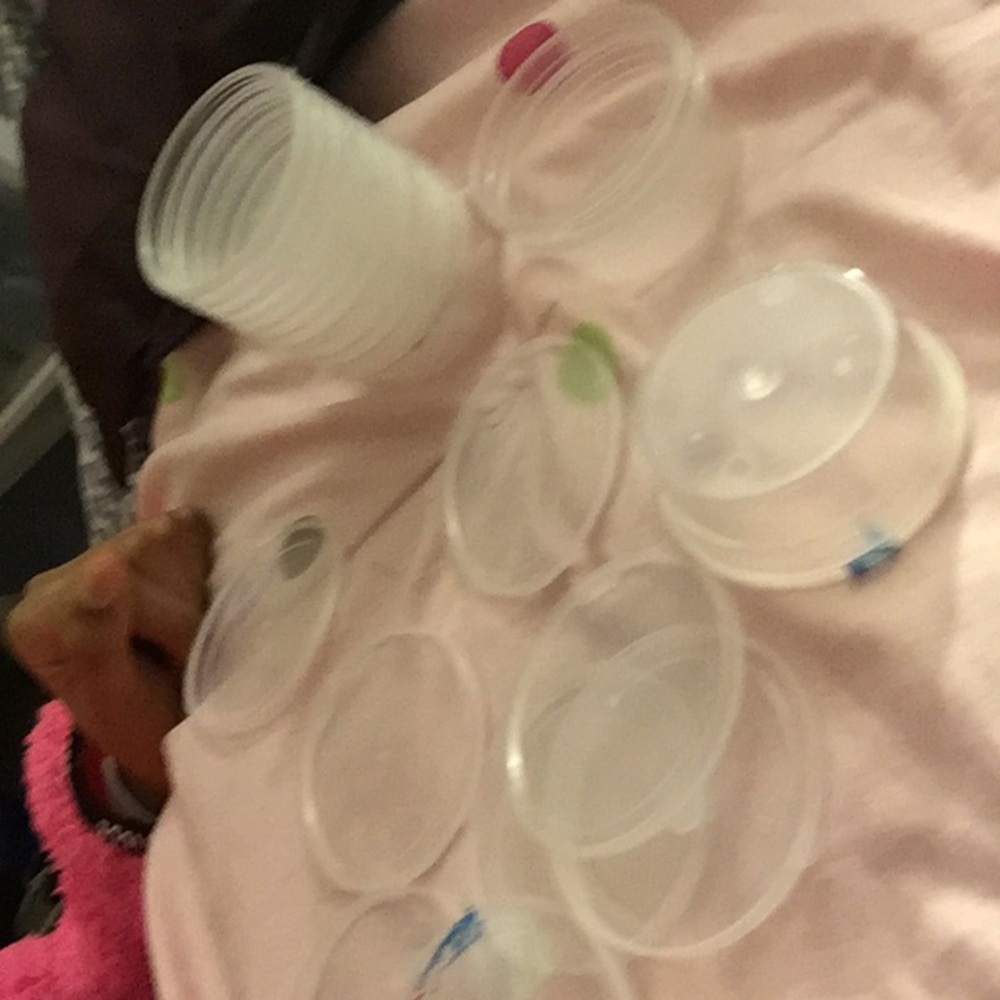 Slime caps and containers for slime